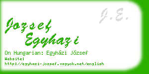 jozsef egyhazi business card